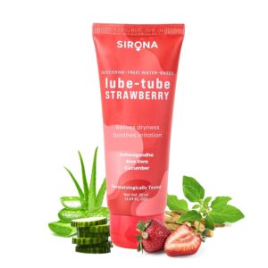 Sirona Strawberry Flavoured Natural Lubricant Gel | Water-Based – 50ml