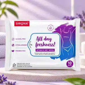 Sirona alcohol-free and paraben-free intimate wipes