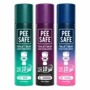 Pee Safe Toilet Seat Sanitizer 75ml Floral Mint Lavender variants