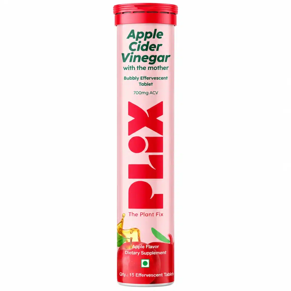 PLIX Apple Cider Vinegar Effervescent Tablets 15 Tablets