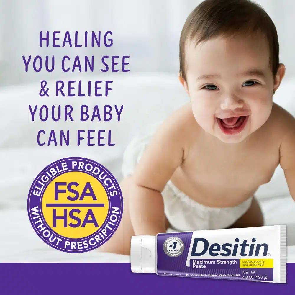 Desitin 40% Zinc Oxide Diaper Rash Paste for Babies
