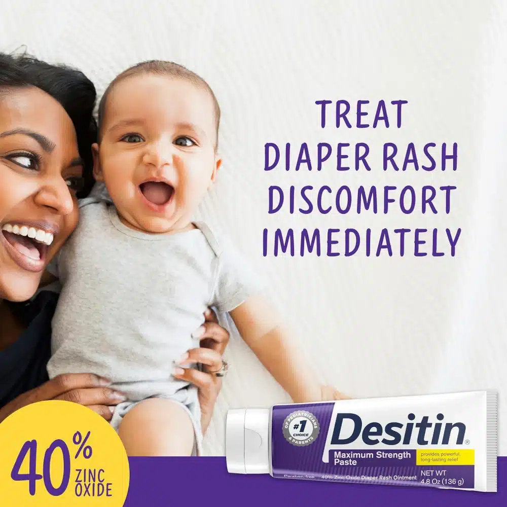 Desitin Maximum Strength Zinc Oxide Paste for Diaper Rash Protection