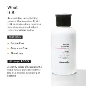 Minimalist Salicylic Acid + LHA 2% Face Wash HER CARE Bangladesh