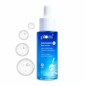 Plum 5% Niacinamide Face Serum With Rice Water 30ml Niacinamide Serum with Gel Bubbles